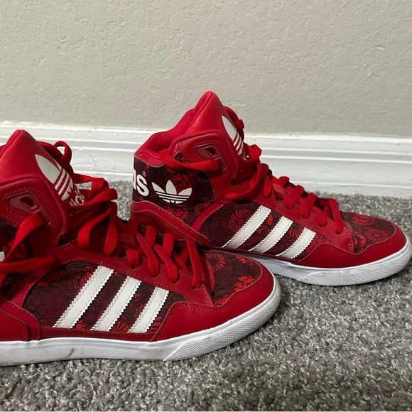Vintage Adidas High Top Red Sneakers - Picture 2 of 4